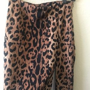 Cheetah print midi skirt